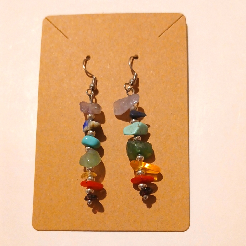Fashion Jewelry Multicolor Gemstone Earrings